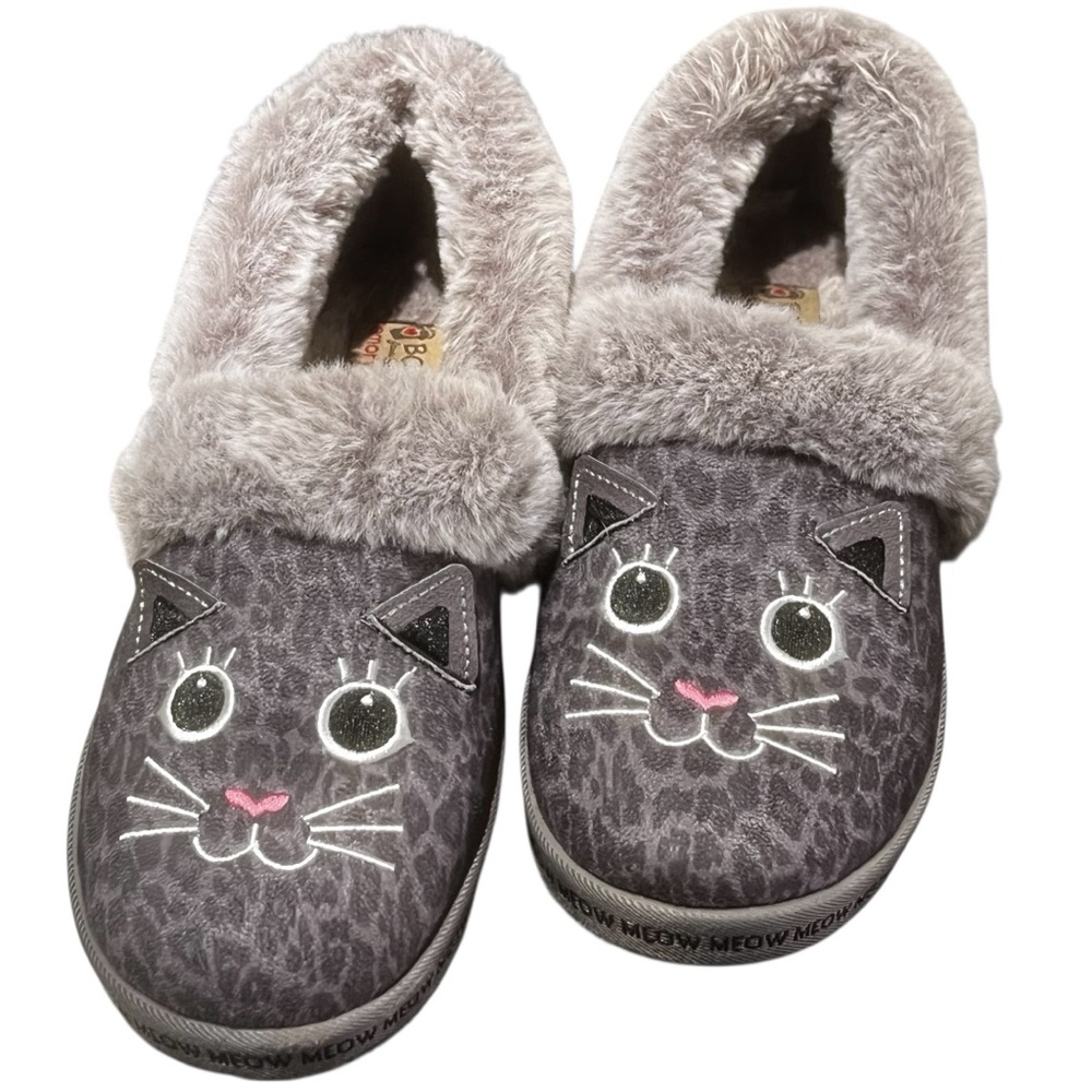 Skechers BOBS Too Cozy Meow Pajamas Slipper - Size 6 - Like New